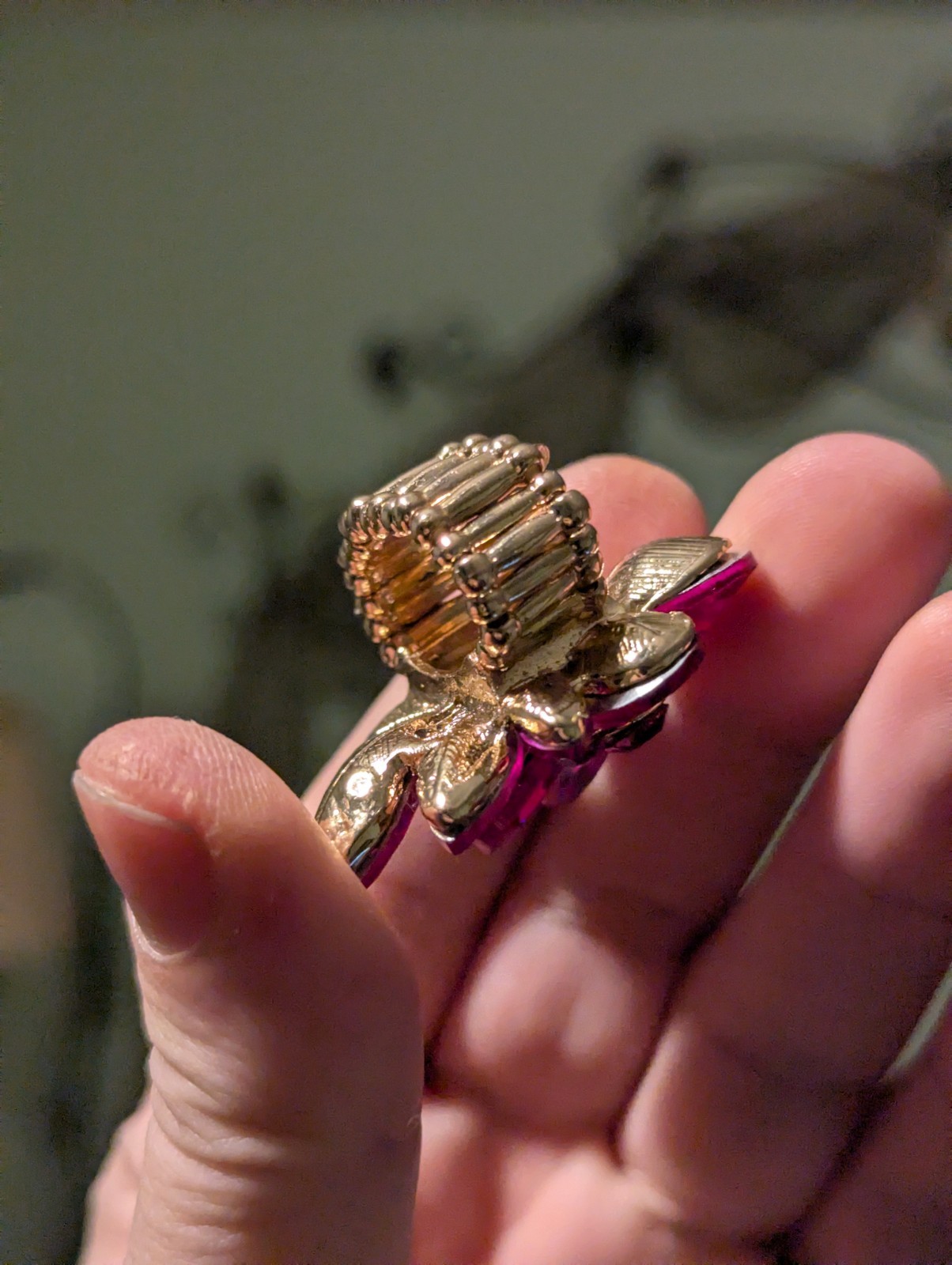 Fuchsia stretch Ring - image 5