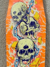 303 Boards 25 YEAR ANNIVERSARY SKULLS Skateboard neon blacklight denver