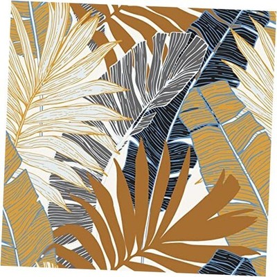  Tropical Botanical Leaf Wallpaper Plant Floral Wallpapers 17.5'' x 78.7'' Brown