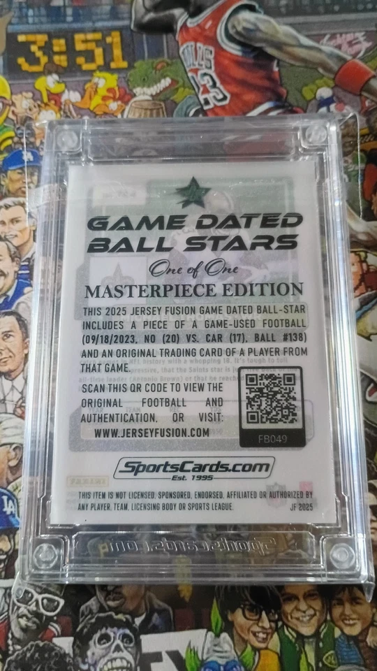 Jersey Fusion Ball Fusion Michael Thomas One Of One Game Used Ball Logo - Image 2 of 2