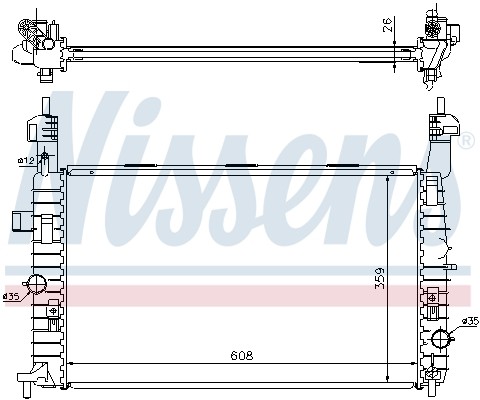KÜHLER MOTORKÜHLUNG 63087A FÜR OPEL MERIVA/MPV Z17DTRZ17R/Y17DT 1.7L 4cyl - Picture 6 of 12