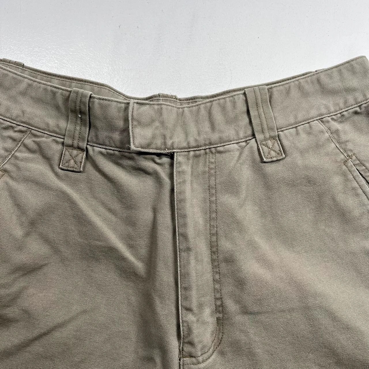 Pantaloncini cargo Timberland Y2K beige cotone tela taglia 34 casual utility lavoro foto 3