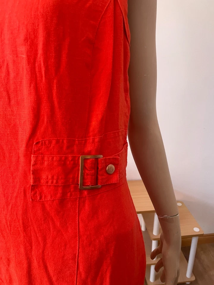 Per Una linen sleeveless shift dress/cotton lining - UK 16 - Image 3 of 4