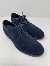 Allen Edmonds Suede Plain Toe Derby Shoes Navy Blue – Size 10 D – USA Made