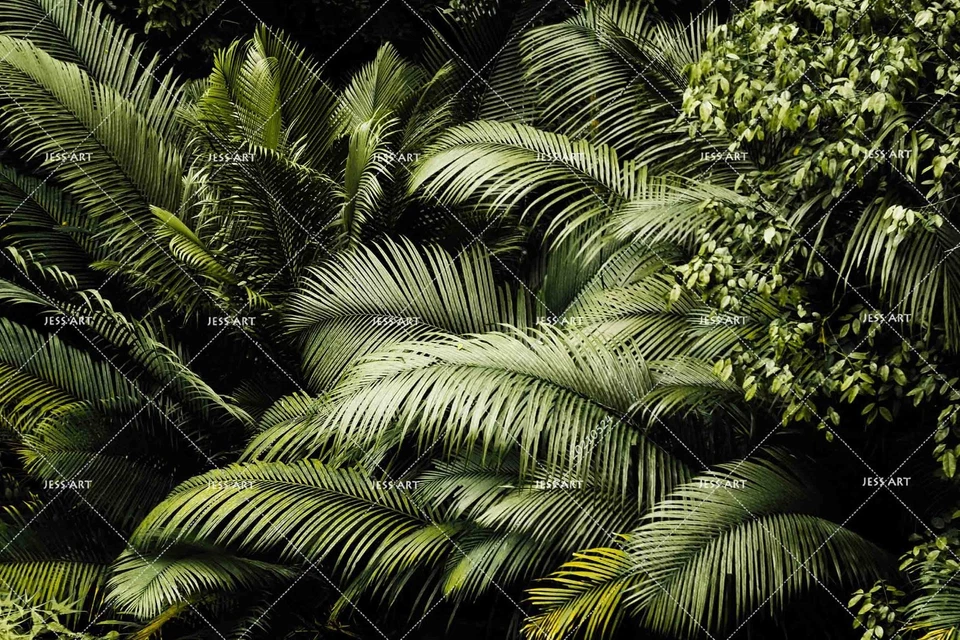 Pegatina de pared de hojas de plantas tropicales 3D Foto 4 de 4