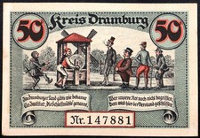 DRAMBURG / DRAWSKO POMORSKIE 1920  Sanding Mill  Complete German Notgeld Poland