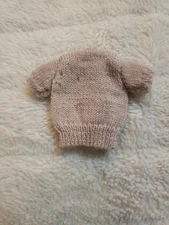 Vintage 1960s Barbie Open Road #985 Khaki Beige Tan Sweater Top