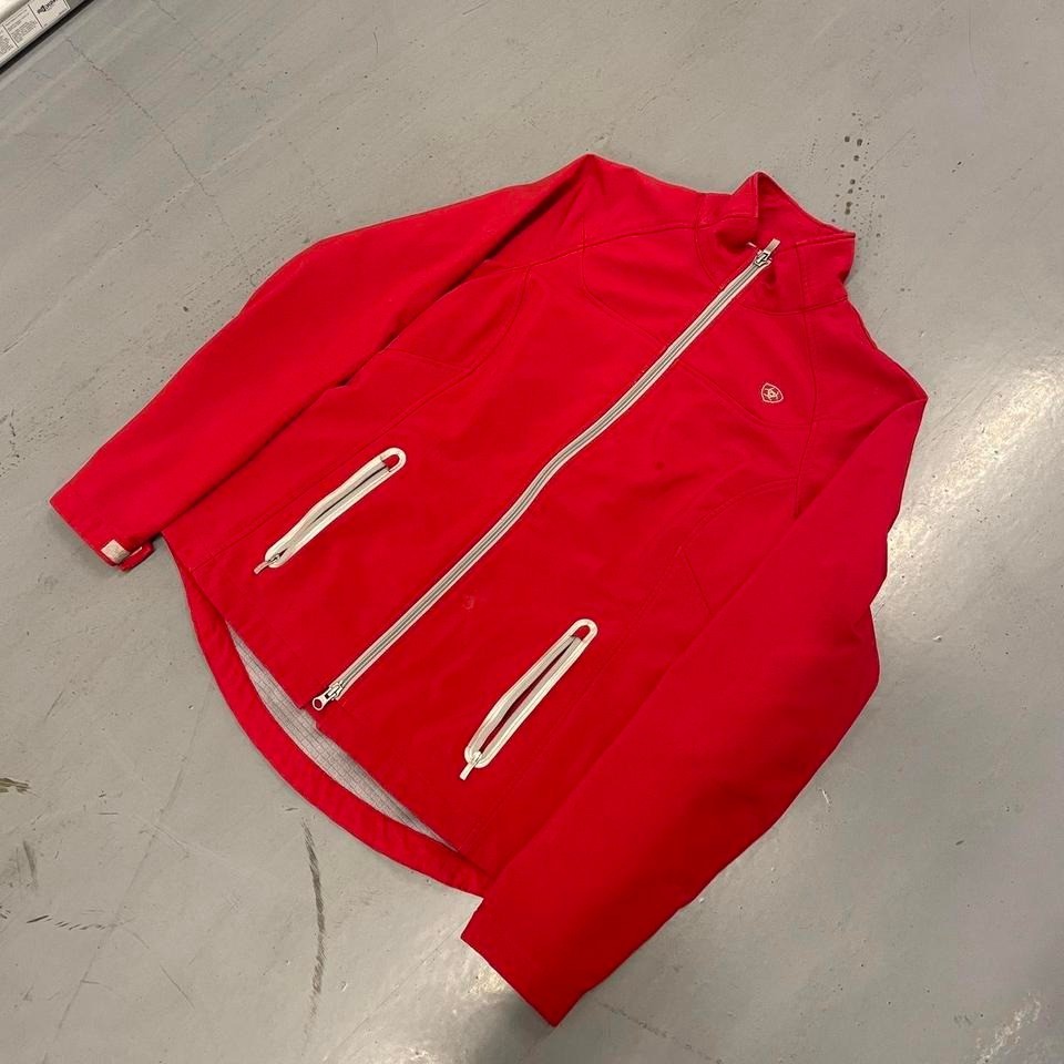 Ariat softshell redzip up windbreaker jacket with… - image 3