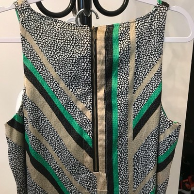 Dana Buchman Sleeveless Multicolor Green Dress Size XL Satiny Midi SEE  NOTES | eBay