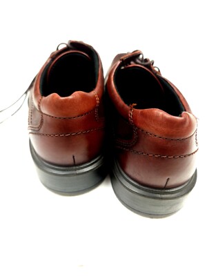 ECCO Mens Helsinki Bicycle Toe Tie Cocoa Brown Leather 