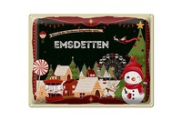 Blechschild Weihnachten GrüßE Emsdetten Geschenk Deko Schild 40X30 Cm