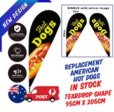 Hot Dogs Teardrop Flag / Replacement Banner / Hot Dogs Sign