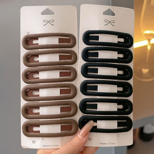 6pcs/Set Morandi Color Hair Clip Matte Hairpins Barrettes Hair Accessories Cute∂ - Picture 6 of 34