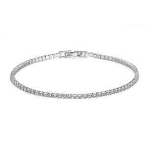 CZ-by-Kenneth-Jay-Lane-Womens-Silver-Round-Tennis-Bracelet-Jewelry-O-S-BHFO-136