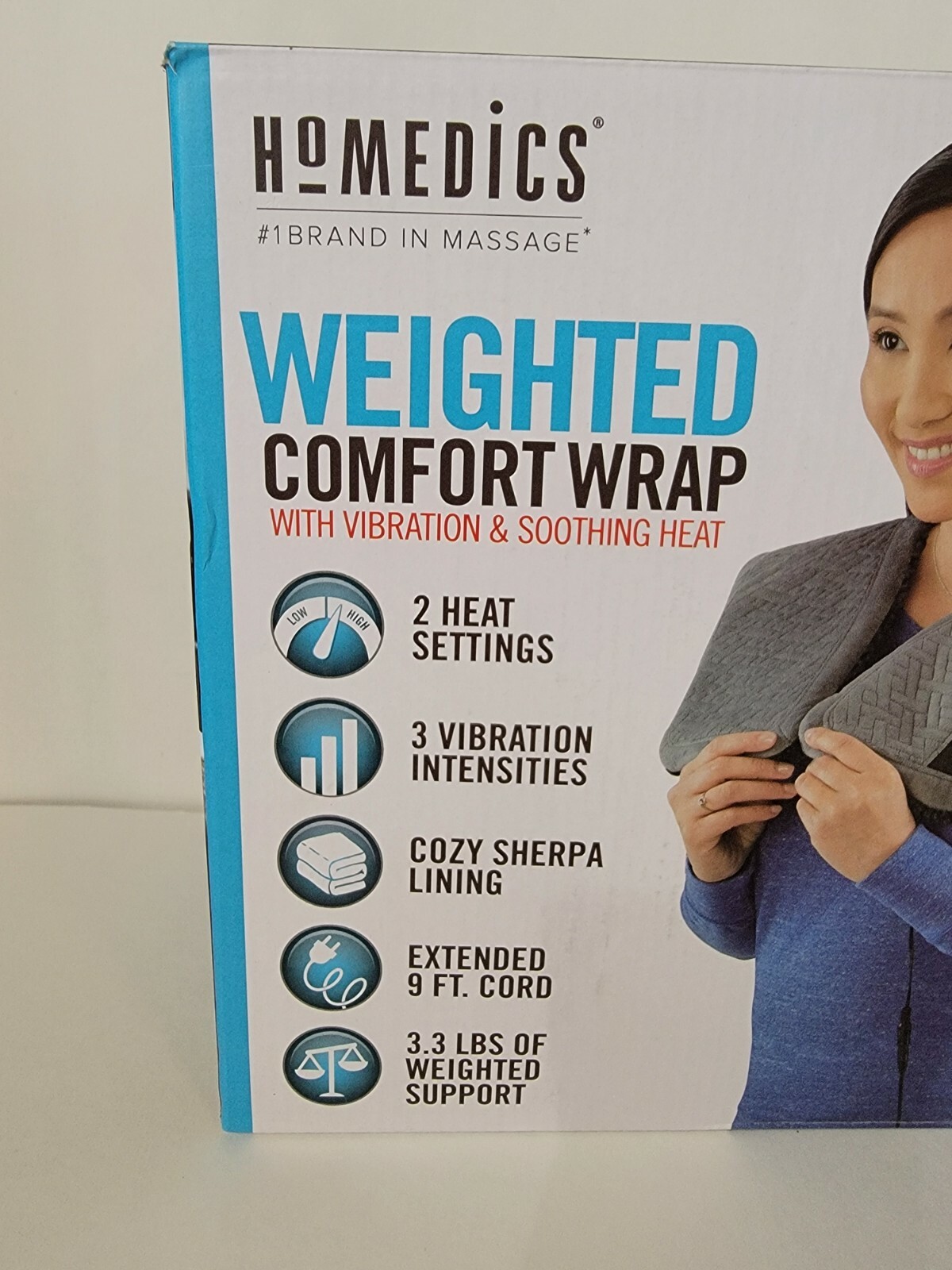 HoMedics Weighted Comfort Massage Wrap w/ Soothing Heat & Vibration