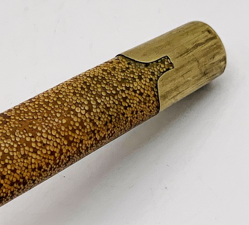 Antiguo juego chino de comer piel de rayo peludo cuerno palillos cuchillo Trousse Tibet - Imagen 8 de 17