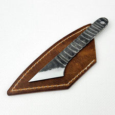 Japanese Kiridashi Knife - Razor-Sharp 52100 Steel, Leather Sheath. Leather Tool