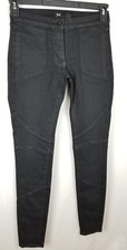 Women's 3×1 W1B Black Faded SKINNY Jeans Size 27 HIGH RISE Straight Made In USA