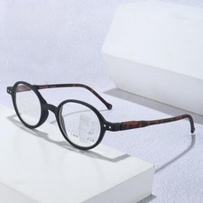 Anti-Blue Light Multifocal Round Reading Glasses Spring Hing Progressive Readers