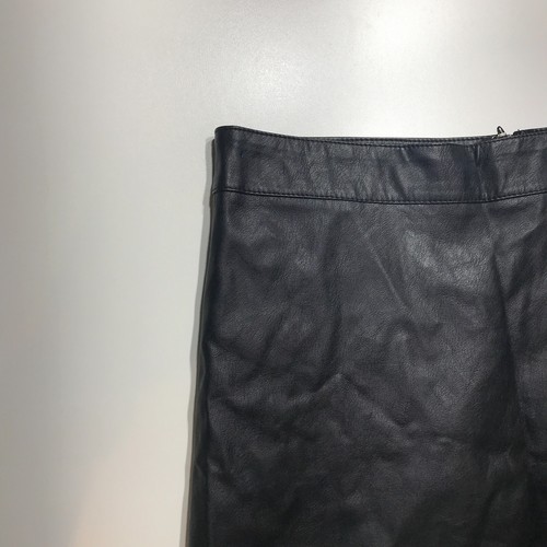 Forever 21 Skirt Womens Small Faux Leather Side Laced Up Mini Party Casual Black - Picture 3 of 16