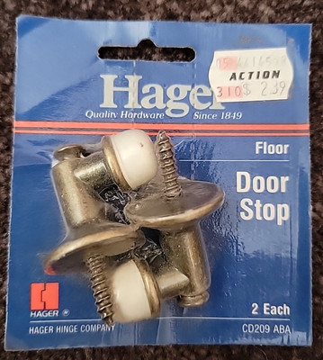 HAGER FLOOR MTG DOOR STOP  MODEL CD209 ABA  ANTIQUE BRASS COLOR