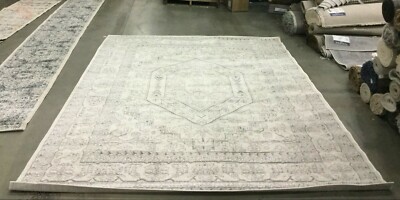 IVORY / SILVER 8' X 10' Back Stain Rug, Reduced Price 1172630296 ADR108B-8