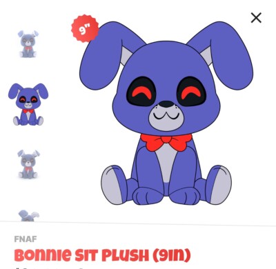 YouTooz Five Nights at Freddy's * FNAF Bonnie Sit *  9'' Plush * NEW * In Hand
