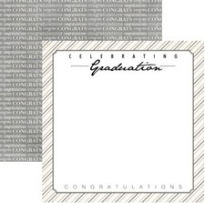Celebrating Graduation scrapbook paper, double-sided Scrapbook Customs 37545