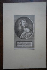 LE MARECHAL DE LA MOTTE HIDANCOURT Portrait. engraving 18 eme..