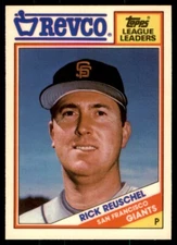 1988 TOPPS REVCO LEAGUE LEADERS - #13 RICK REUSCHEL SAN FRANCISCO GIANTS