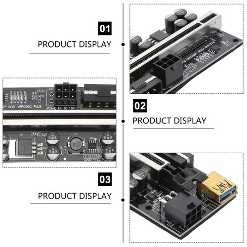 Kabeladapterplatine Für Grafikkartenverlängerung PCI-E 1x Bis 16x Extender - Bild 9 von 12