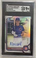 2022 Topps Bowman Chrome CPA-AH SGC 10 Alexis Hernandez 1st Refractor /499 Auto