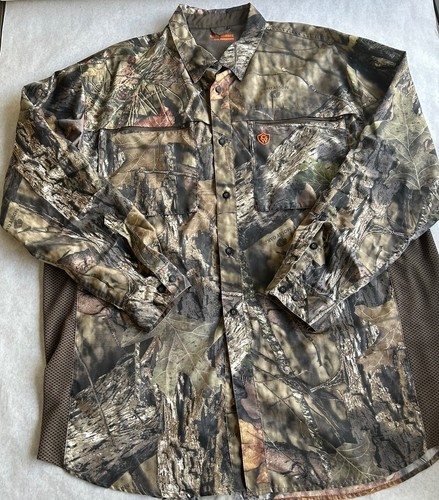 GAME WINNER Men’s 2XL Long Sleeve Camo Vented Fishing Hunting Shirt Light Weight - Picture 3 of 8