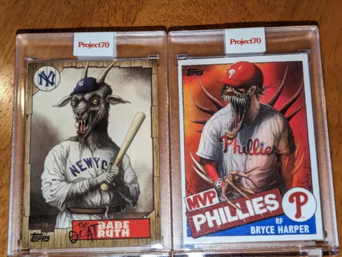 Topps Project70 Babe Ruth 666 THE GOAT  & Bryce Harper by Alex Pardee
