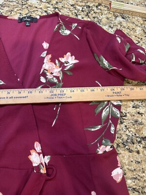 september sunsets burgundy floral print wrap maxi dress Baltic Born Womens Katinka Wrap Maxi Dress | Burgundy Multi Floral