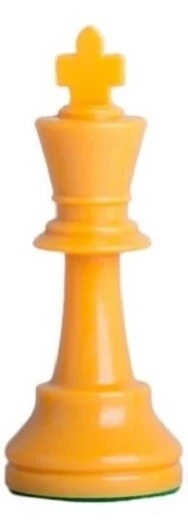 Staunton 单重象棋棋子 - 全套 34 橙色和黄色 - 4 皇后 — 第 3/3 张图片