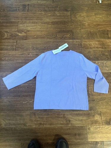 Vintage W/ Tags Pendleton USA Rayon Blend V-neck sweater top Lavender XL - Picture 4 of 6