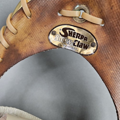 Vintage Sherpa Snow Claw Schneeschuhe Gold Aluminium Lederbindung 25 x 9 Zoll - Bild 4 von 12