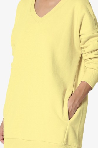 TheMogan S~3X Casual Cozy Oversized V-Neck Fleece Pullover Sweatshirts - Picture 90 of 229