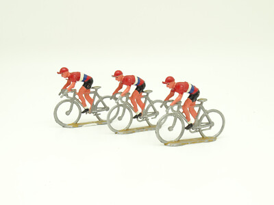 Lot De 4 Figurines Tour De France – Coureurs Cyclistes Plastique 1/32, état Correct