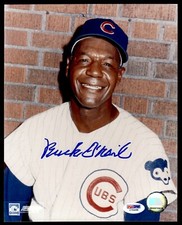 BUCK O'NEIL SIGNED 8X10 - HALL OF FAME 2022 - PSA COA - CHICAGO CUBS