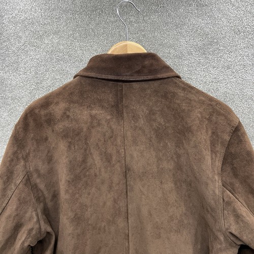 Polo Ralph Lauren Jacket Mens Medium Brown Calf Suede Shooting Country Hunting - Picture 9 of 15