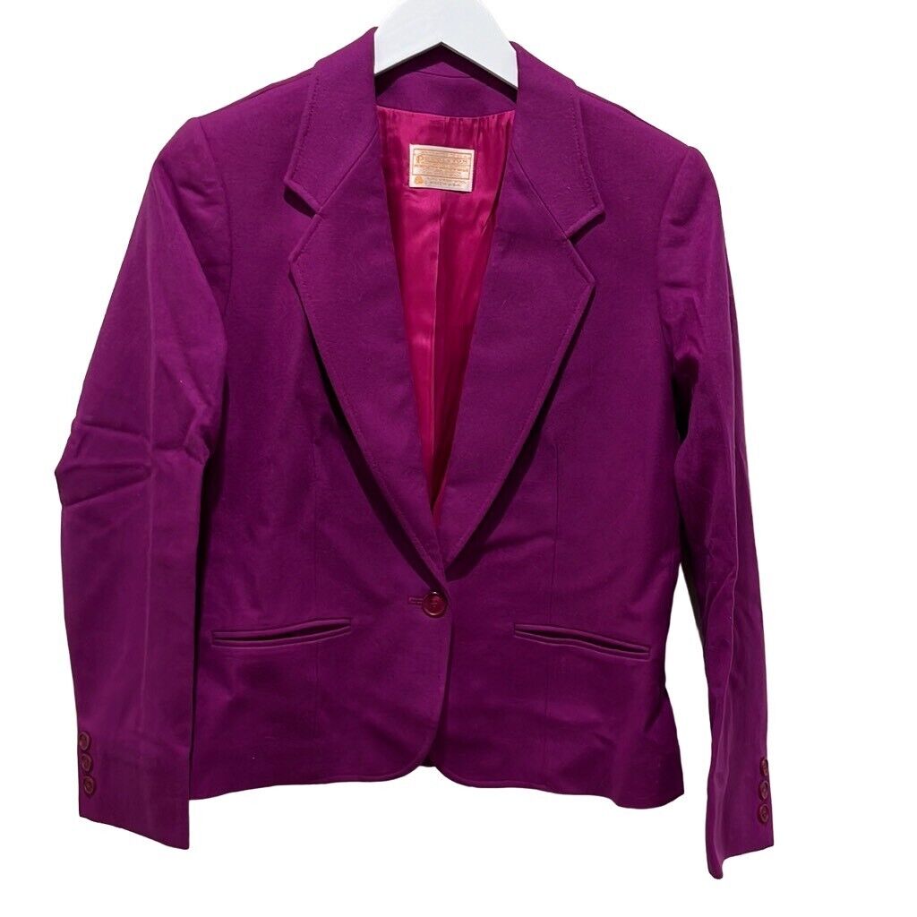 Vintage PENDLETON wool skirt suit blazer pink sui… - image 1