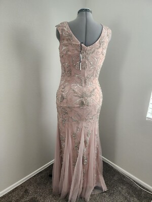 Brand New Evening Gown and Wedding Dress Tulle Sequined Handmade Pale pink