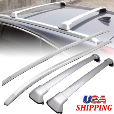 4Pcs Roof Rack Side Rails + Cross Bars for 2012-2016 Honda CRV CR-V OE Style