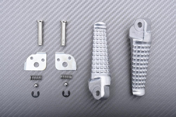Repose-pieds Suzuki SV 650 2003-2012 : cales-pieds arrière argent WVBY