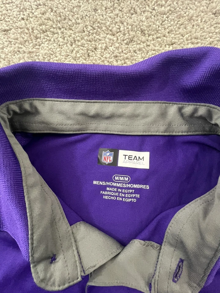Minnesota Vikings Sz Medium NFL Team Apparel Polo Football Golf - Image 3 of 4