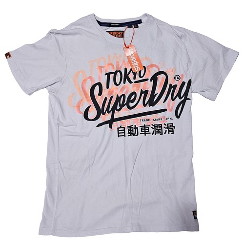 Superdry Oversize Fit Tee Mens T-shirt White L New With Tags