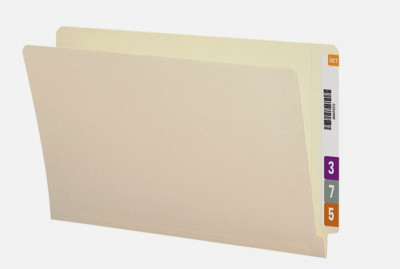 End Tab Folders,Straight Tab,Legal,9-1/2''Front,100/BX,MLA