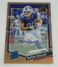 2023 Panini Clearly Donruss DALTON KINCAID Rated Rookie Auto Orange /75 Rc #57